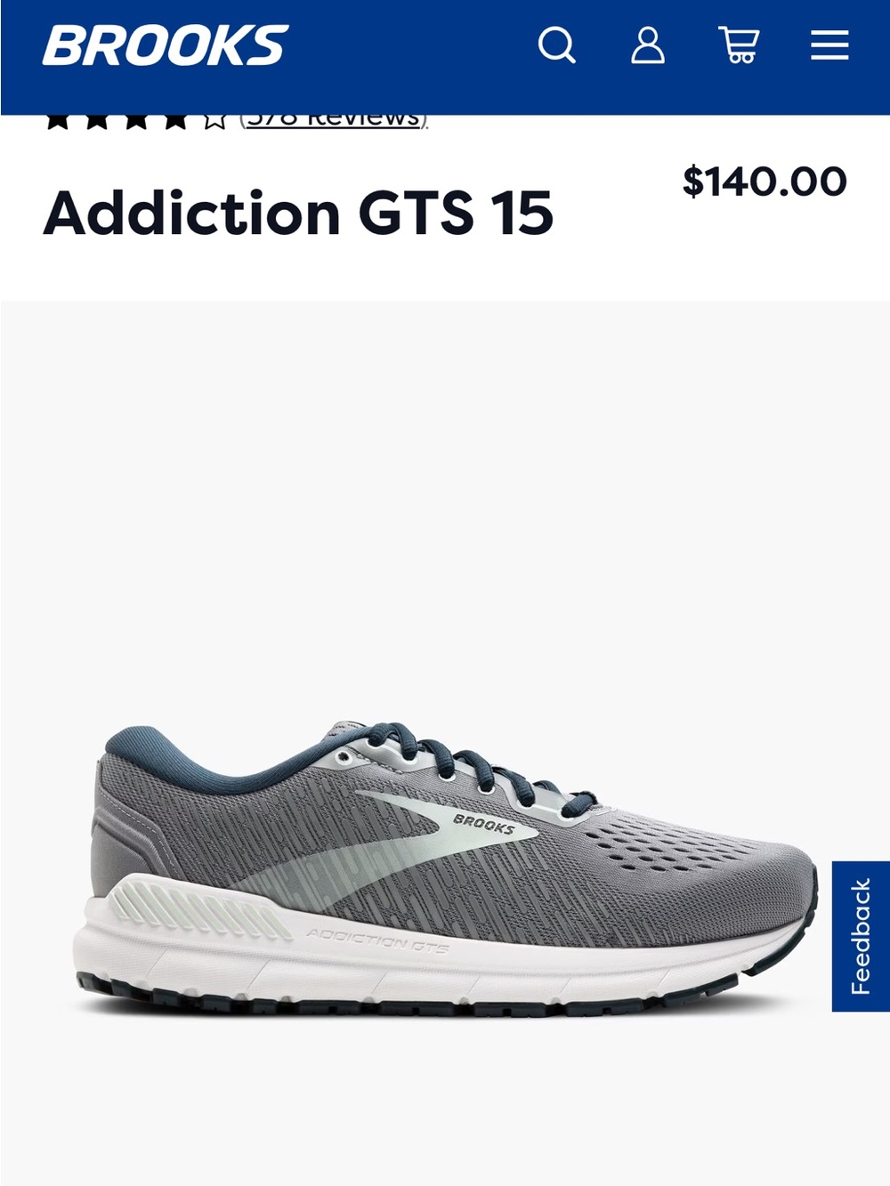 Brooks Addiction GTS 15 running shoe